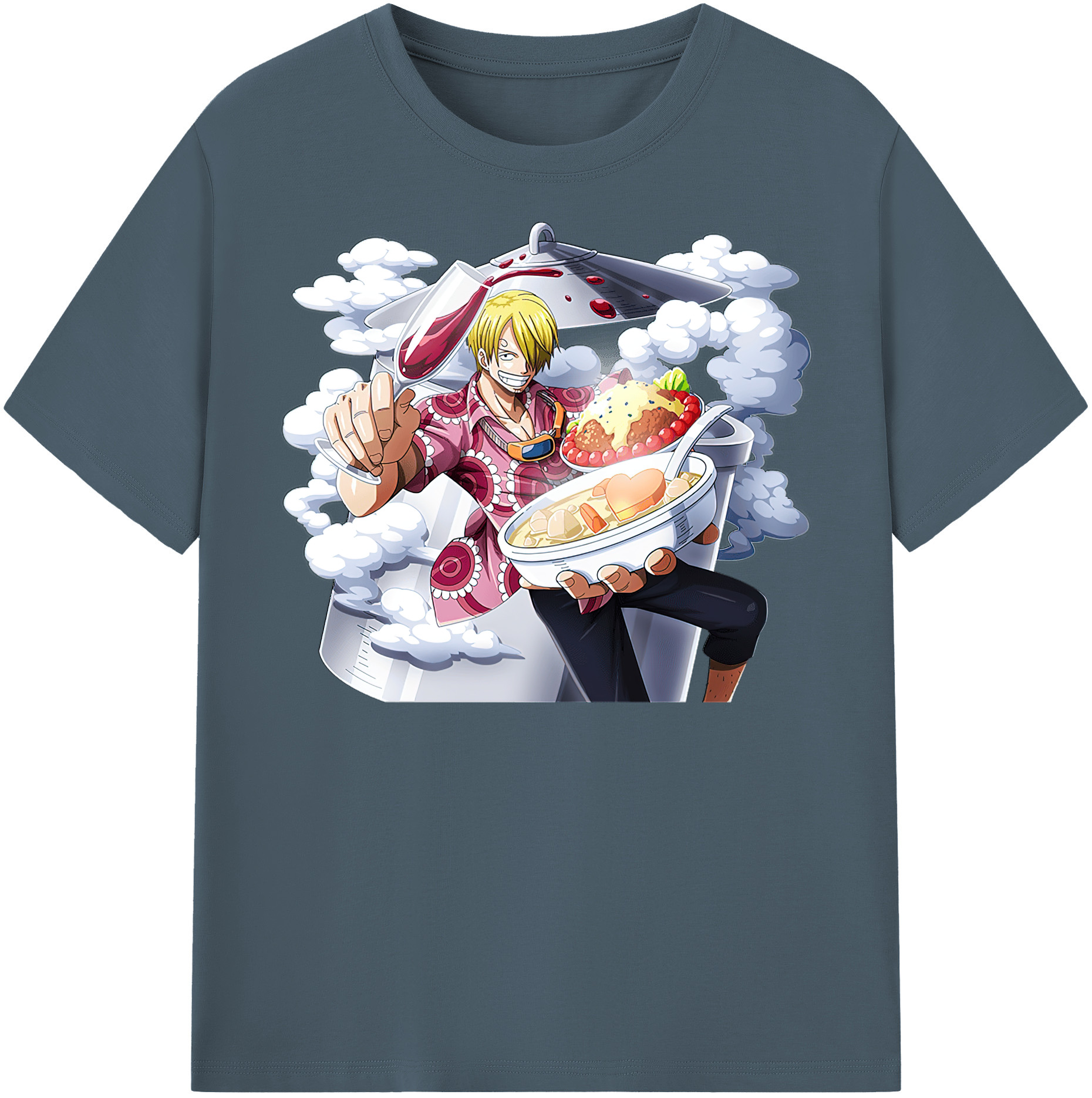 ワンピース サンジ ONE PIECE Sanji 綿100％半袖Tシャツ（フロントプリント）